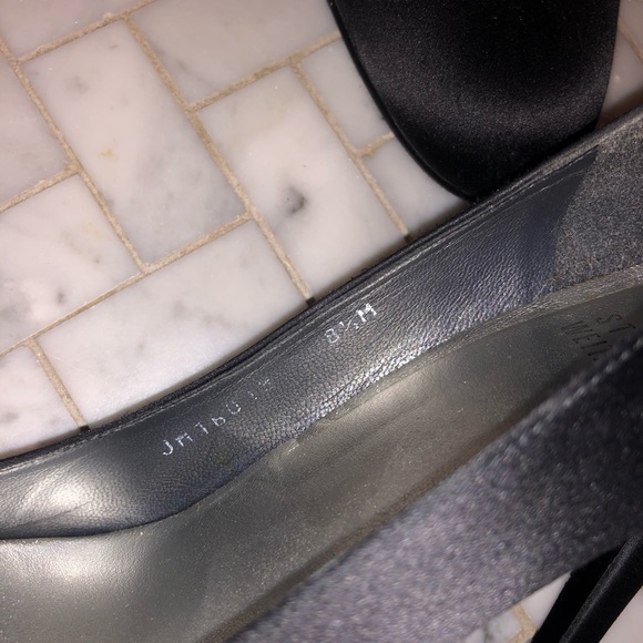 Stuart Weitzman Black Satin Heels - Picture 3 of 5